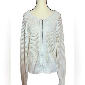 Varley Off-White Knit Zip Jacket